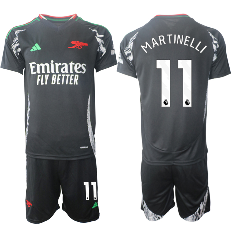 Men 2024-2025 Club Arsenal away Black #11 Soccer Jersey->arsenal jersey->Soccer Club Jersey